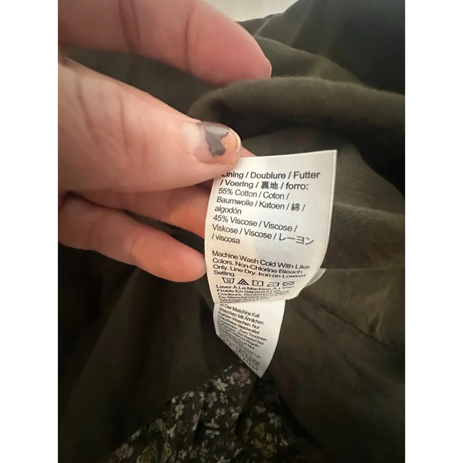 J.Crew Beaded Tie Shoulder Maxi Tiered Dress Size Large Tall Green Ditsy Floral - Image 12