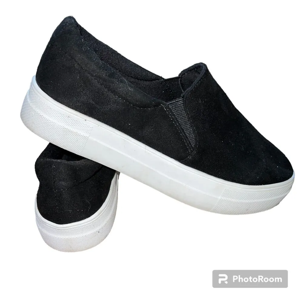 Womens Sneakers Tennis Shoes Slip Ons Black and White Size 8.5 - Image 2