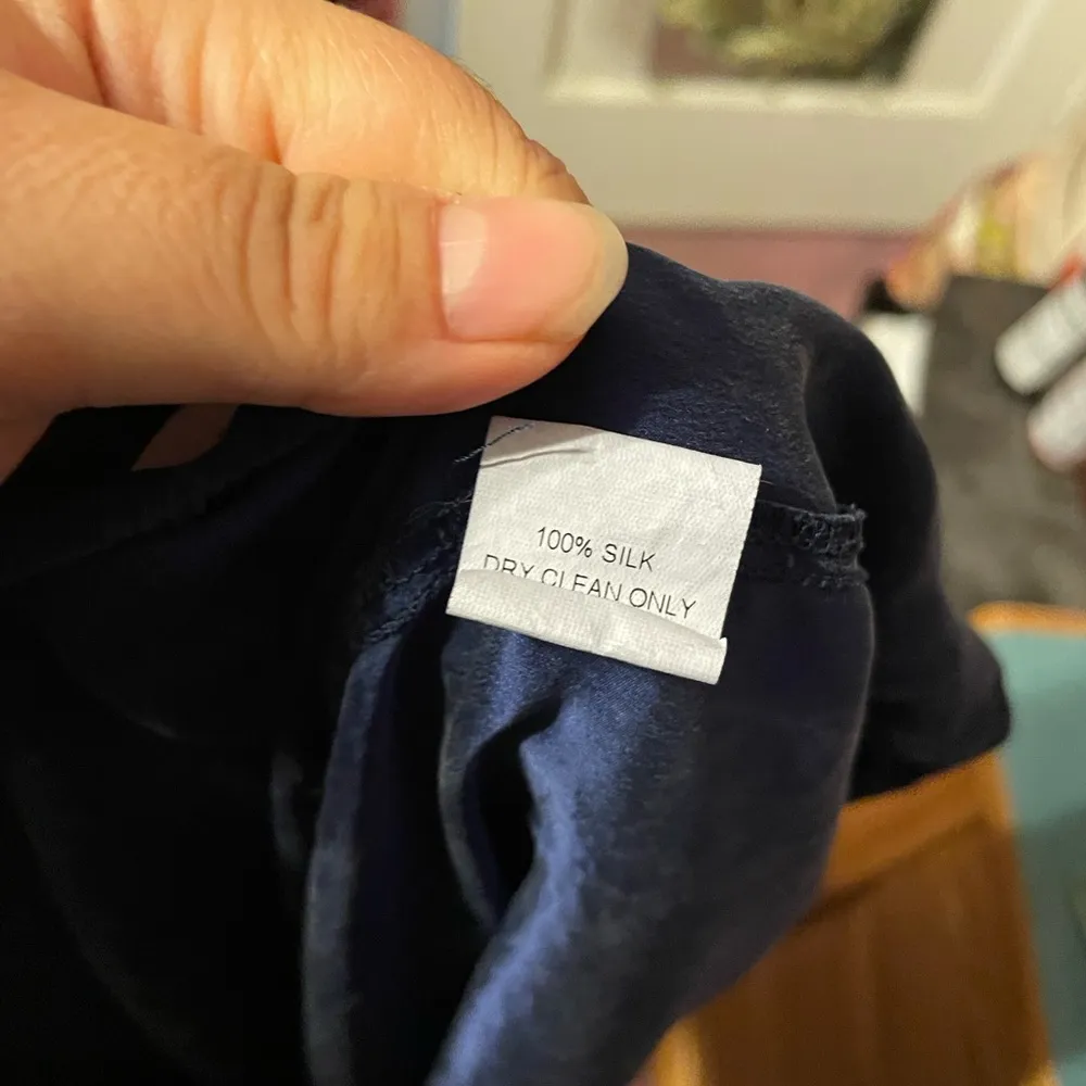 AMANDA UPRICHARD NAVY BLUE SILK SHIFT DRESS - Image 5