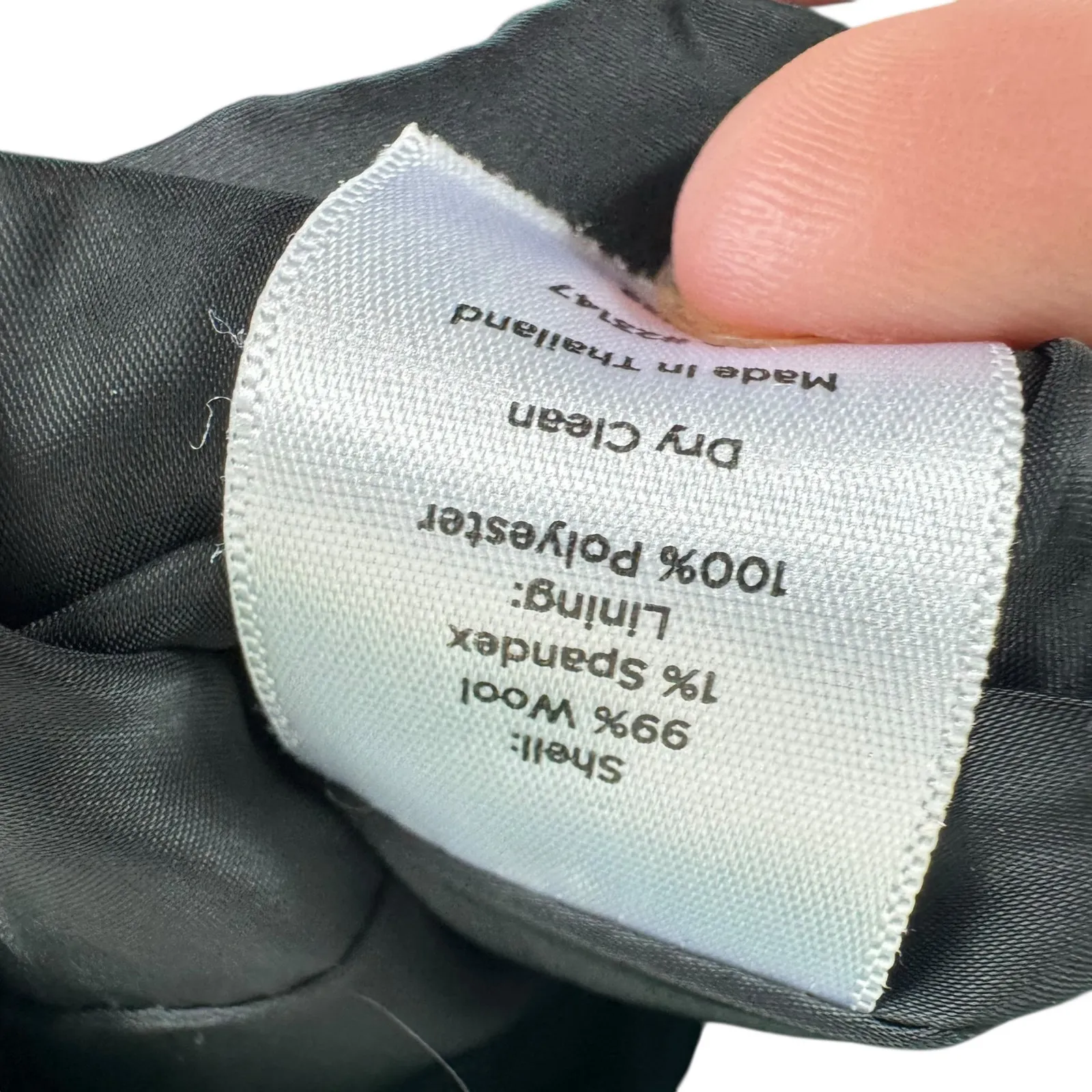 Talbots Emerald Green Black Velvet Collar Wool 3 Button Blazer Size 14 - Image 6