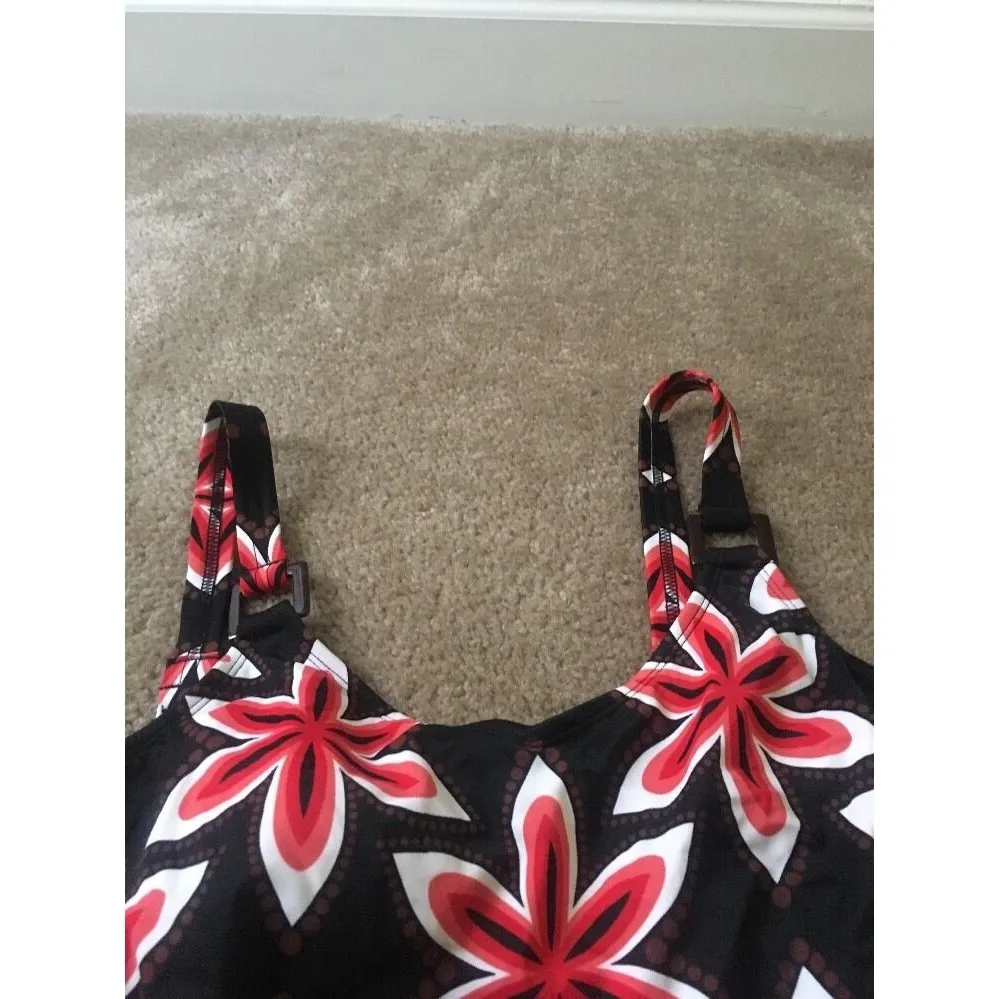 Croft & Barrow Women's Floral Print Swim Tankini Halter Top Size 10 Swim Wear - Image 3