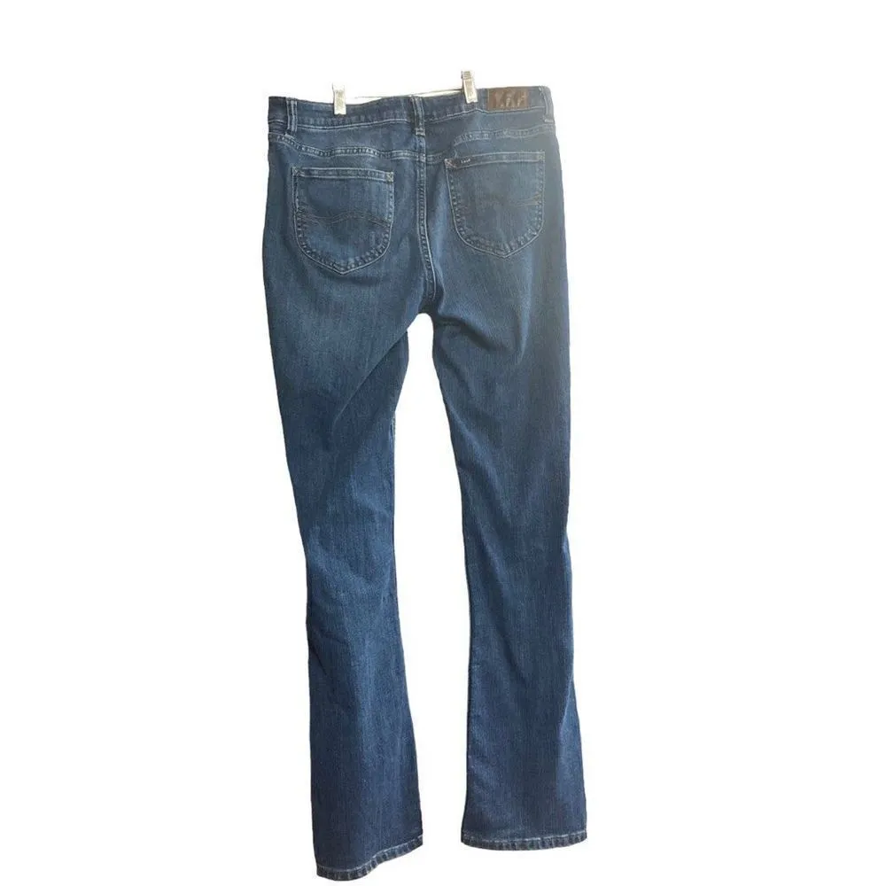 LEE Women’s Boot Cut Mid Rise Jeans Size 10‎ Long Blue Blue - Image 2