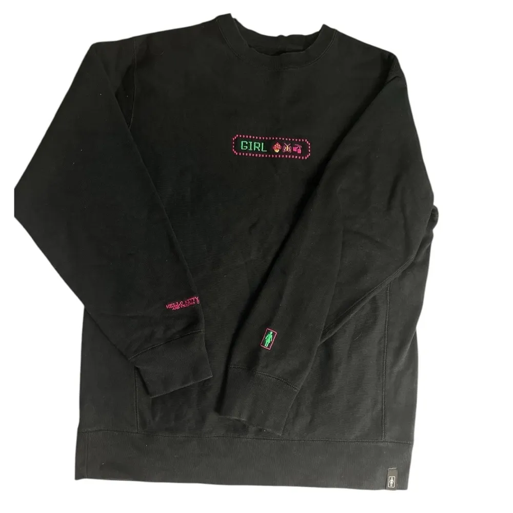 Girl Skateboard x Hello Kitty Limited Edition Embroidered Crew Neck Women Large‎ Black - Image 2