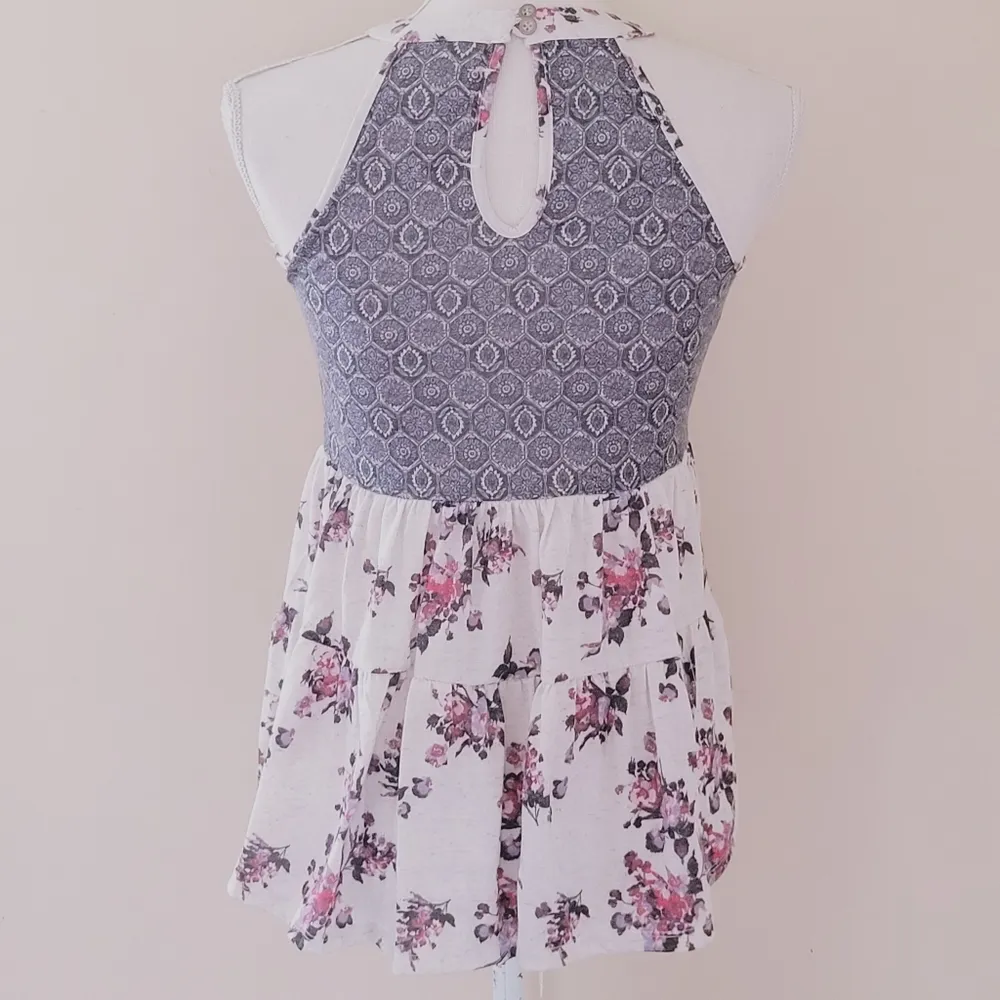 Buckle Jolt floral linen blend babydoll tank size xs - Image 7