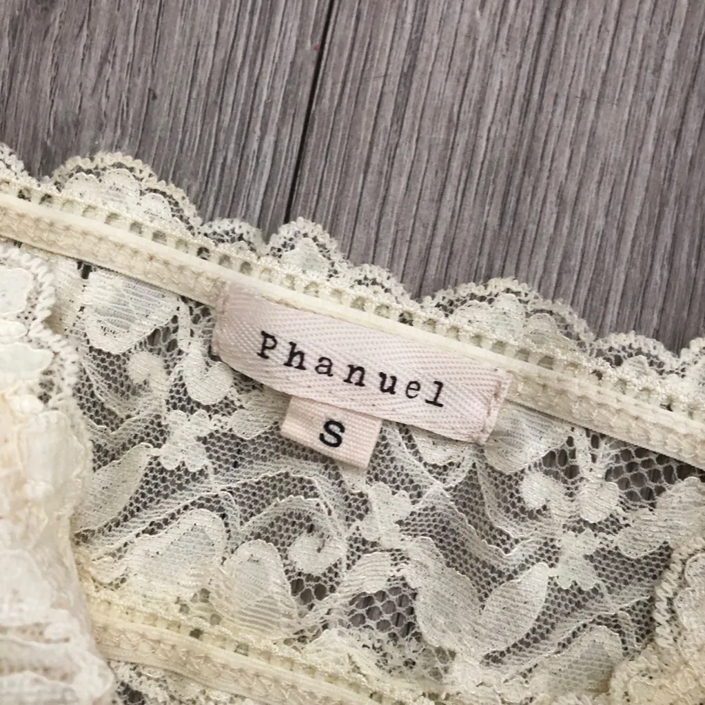 NWOT Lace Bandeau Bralette Top Small Ivory Cream - Image 3