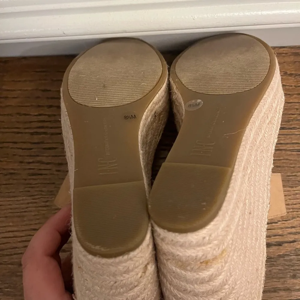 INC Beige Platform Catiana
Almond Toe Wedge Buckle
Espadrille Shoes 8.5 - Image 8