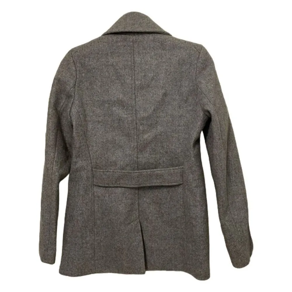 Old Navy Gray Double Breasted Pea Coat Jacket Womens Size Extra Small - Image 8