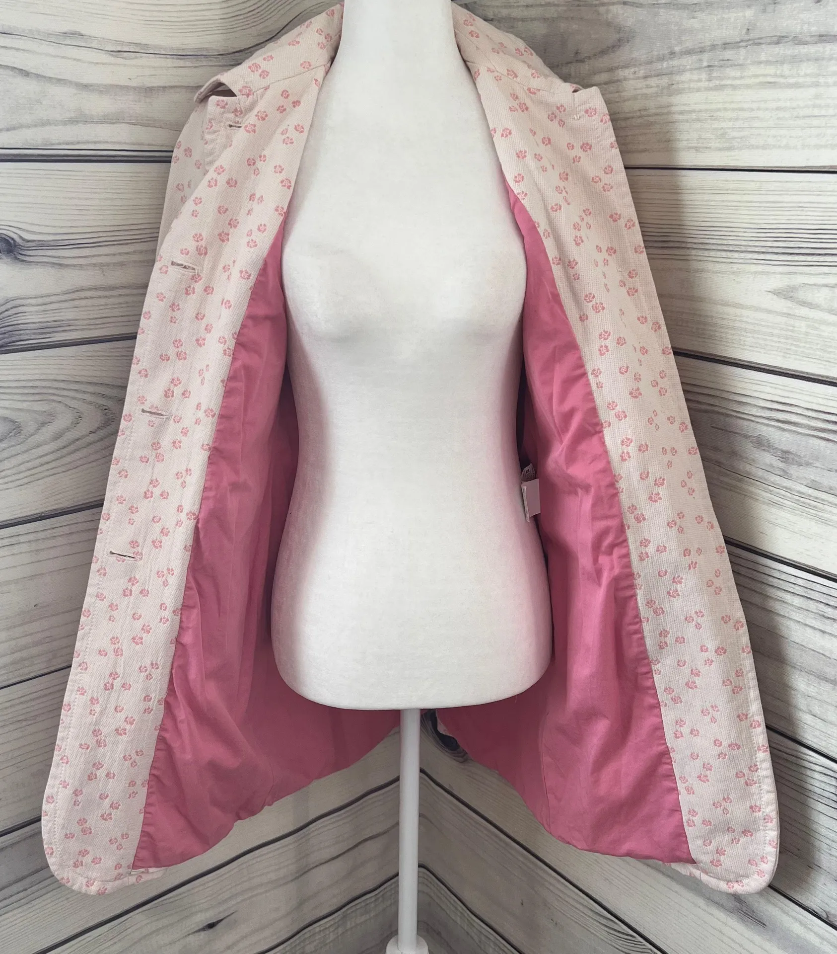 United Colors Of Benetton Vintage Pink Floral Jacket - Image 10