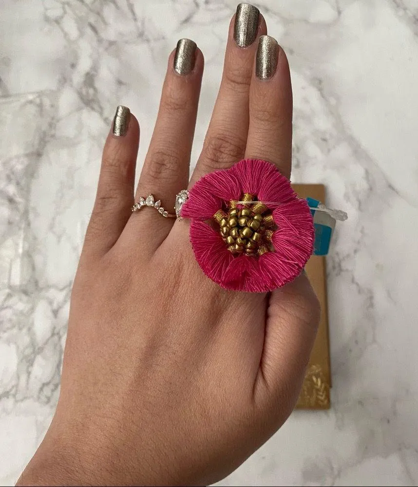 Anthropologie shiraleah kali tassel ring adjustable one size - Image 2