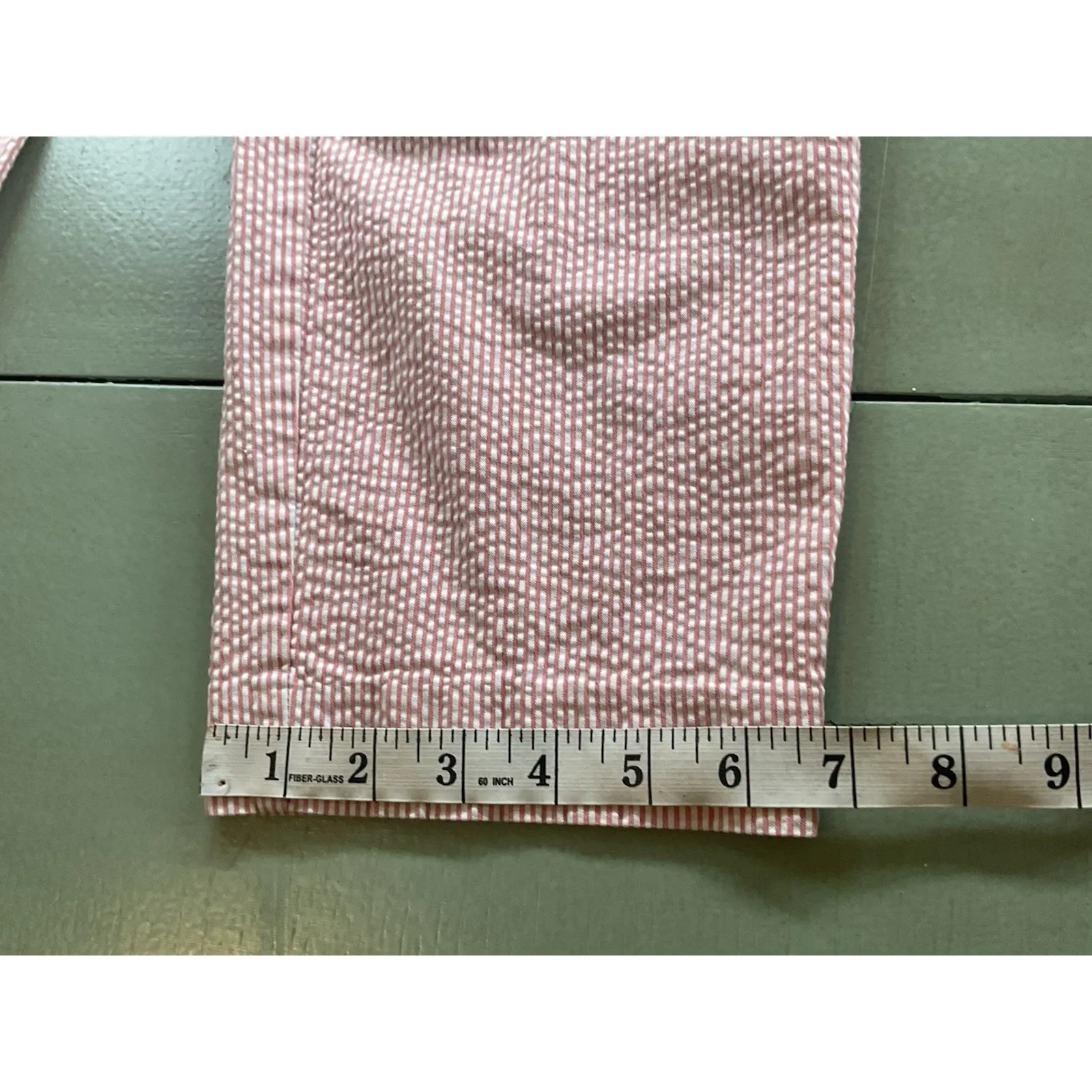 Polo Ralph‎ Lauren Trouser Pink White Striped Cropped Pants Women size 8 - Image 5