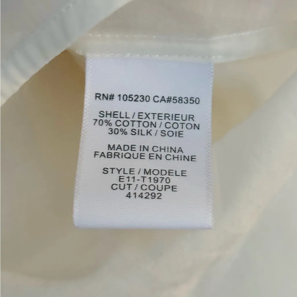 Joie cotton/silk white peasant blouse size medium - Image 4