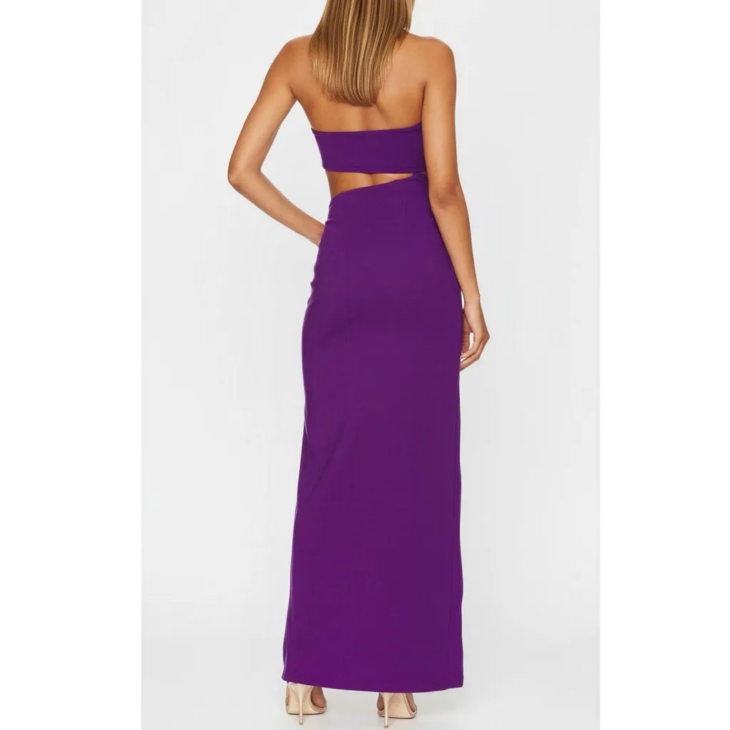 LOVERS + FRIENDS Montrose Strapless Cut-Out Maxi Dress, Purple, Large - Image 3