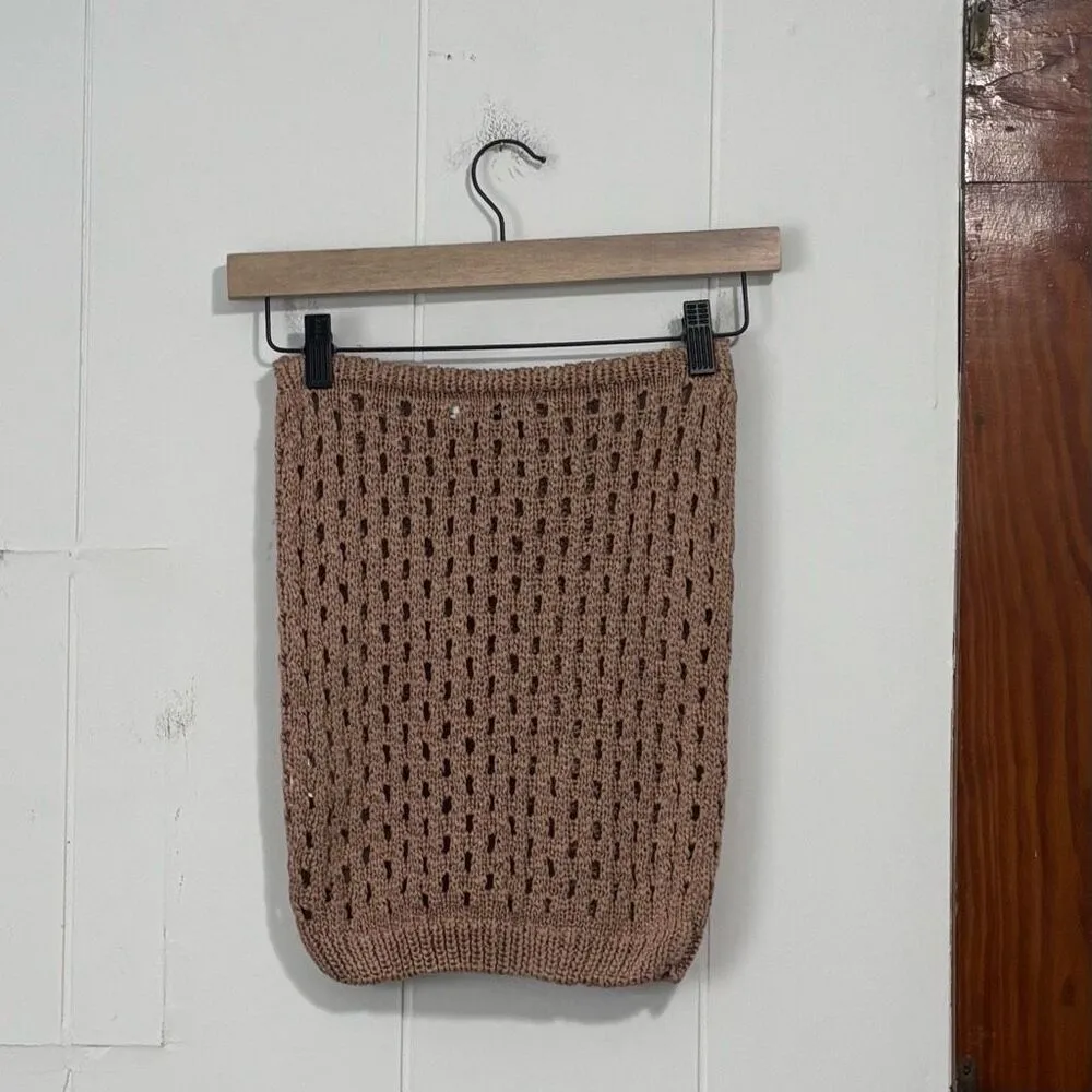 Adika Nude‎ Crochet Tube Top Sweater XS/S - Image 2