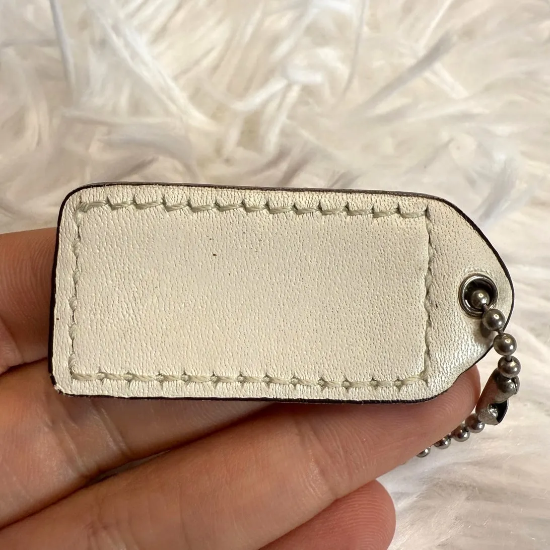 1.5" Vintage COACH y2k Fob Bag Charm Hang tag Hangtag - Image 2