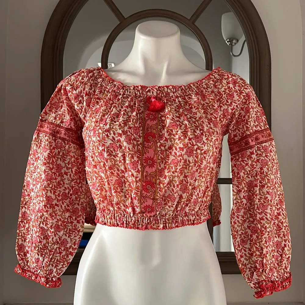 Poupette St. Barth Nana Off the Shoulder Top, Size XS NEW w/Tag $140 - Image 5