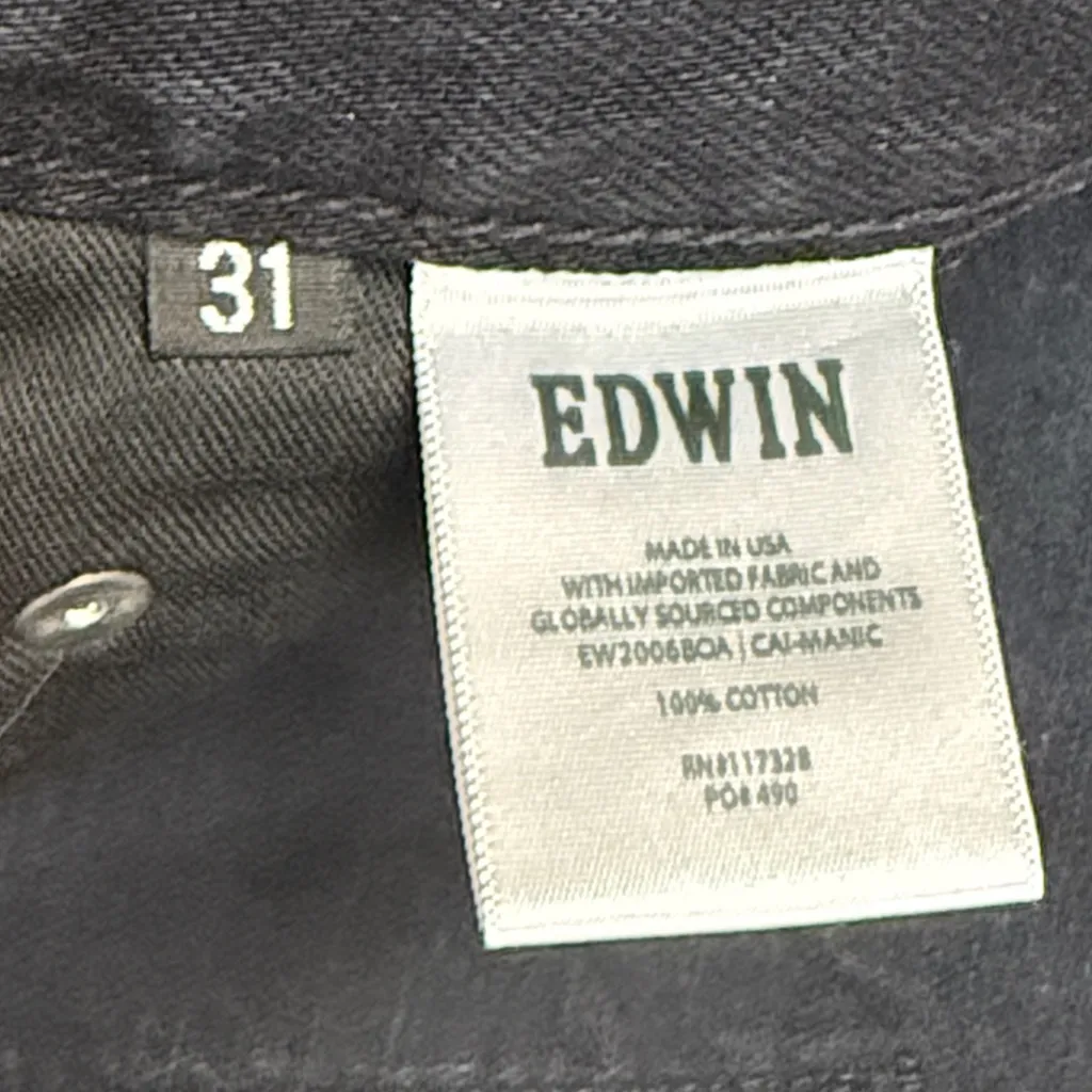 Edwin “CAI” Ripped Jeans in Manic Black Size 31 - Image 10