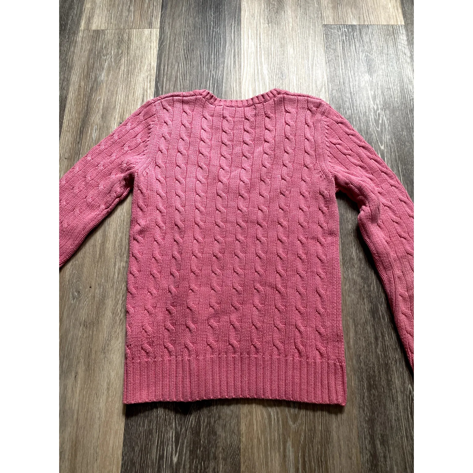 Tommy Hilfiger Cable Knit Sweater Small Y2K Bella Swan Coquette‎ Feminine Preppy - Image 6