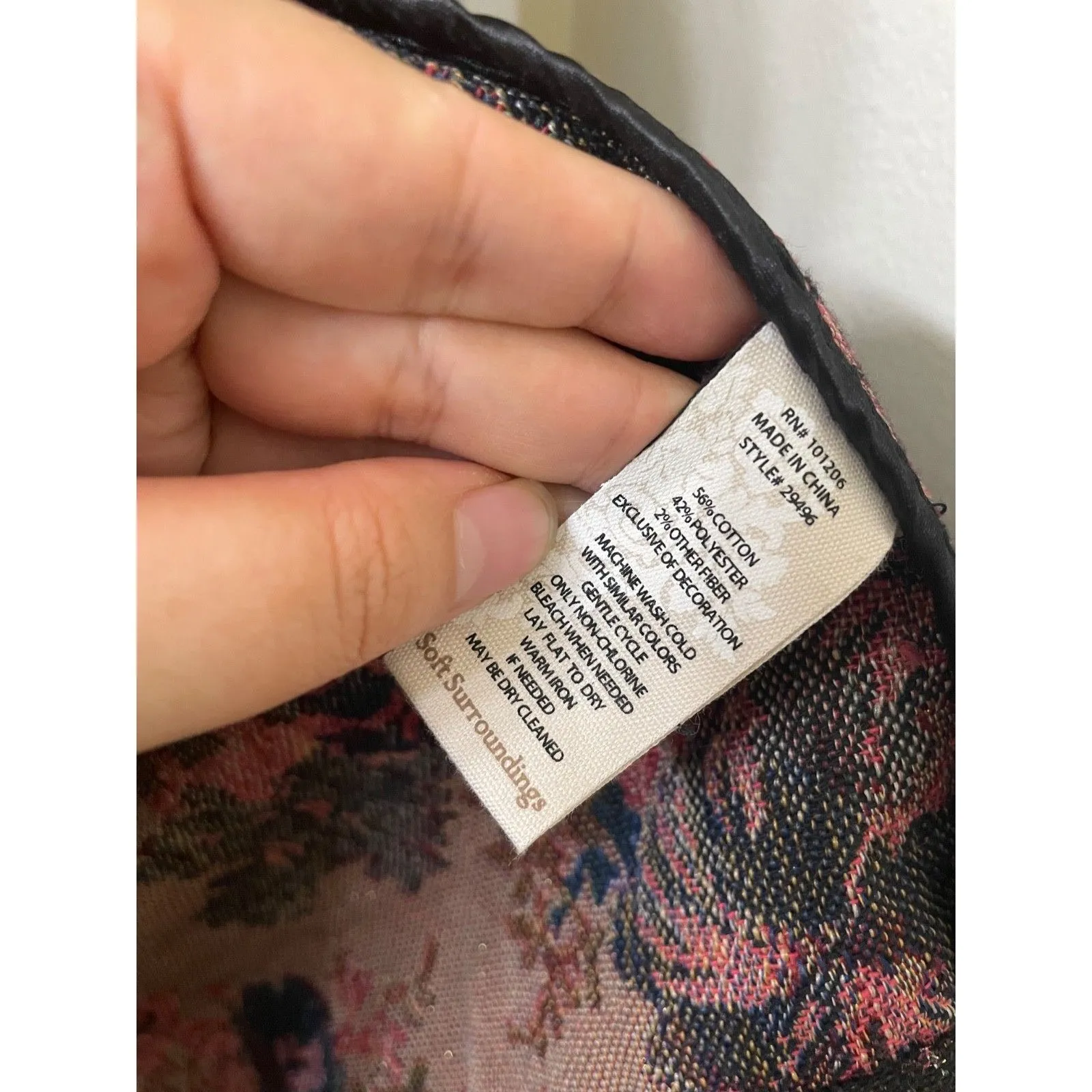 Soft Surroundings Womens Westbury Garden Jacket Jacquard Floral Metallic Size XL - Image 12