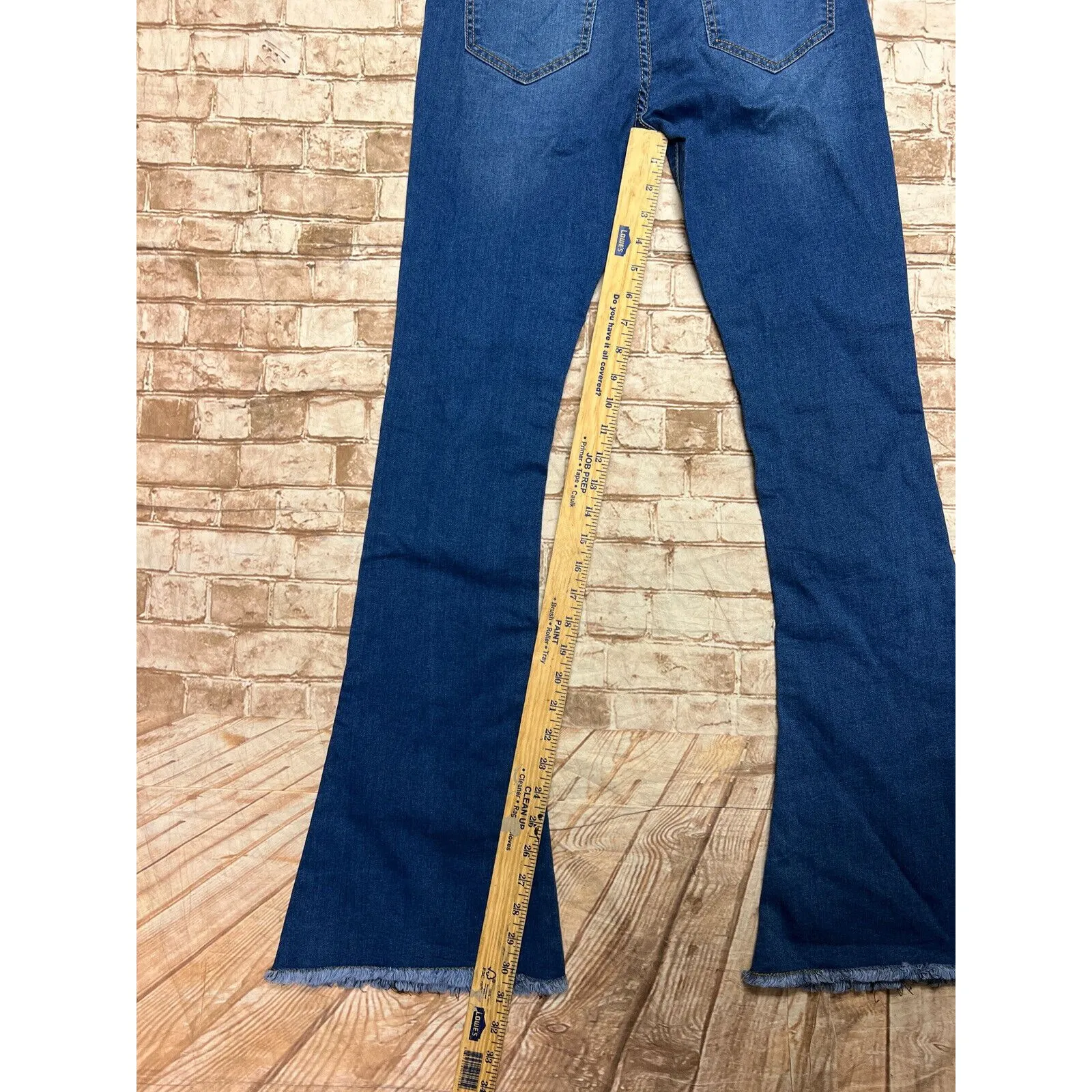 Tea‎ n Cup size 3 raw hem Flare Festival Bell Bottom Blue jeans NWT - Image 5