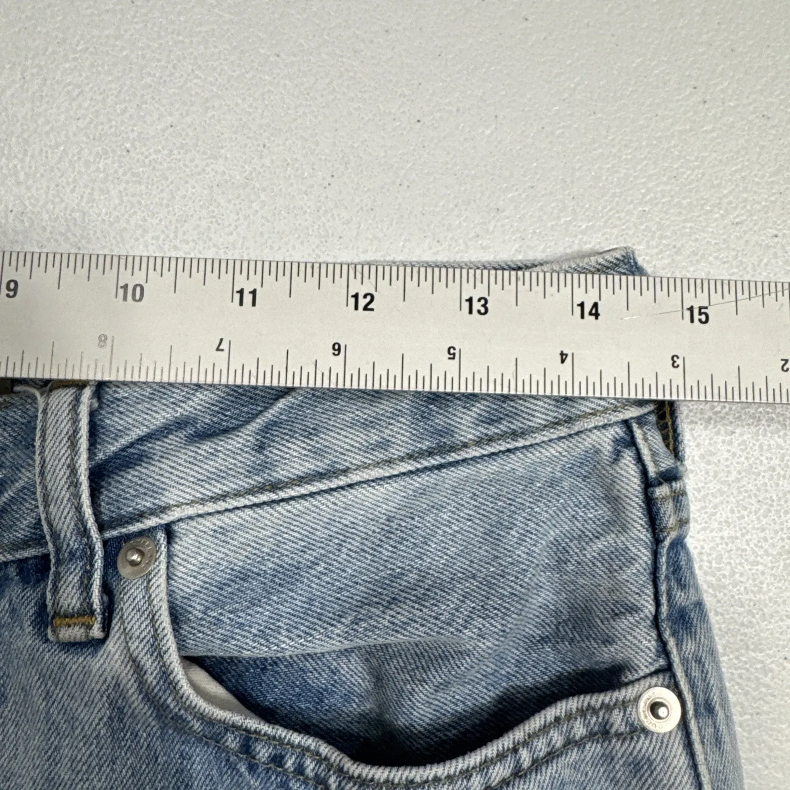 Everlane Womens Jeans The Relaxed Straight Fit Size 26R Button Fly Blue Organic - Image 10