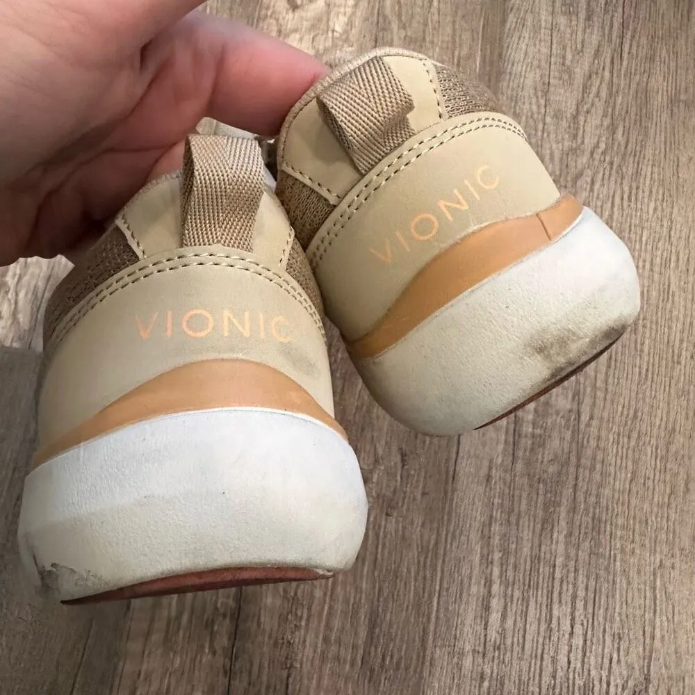 Vionic Shoes Womens Vortex Jolisa Lace Up Knit Athletic Sneakers Semolina Size 6 - Image 4