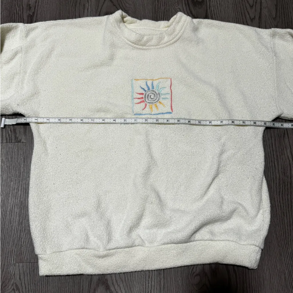 Vintage 90s Amelia Island Florida Pullover Sweater Cream size Women’s Medium White - Image 5
