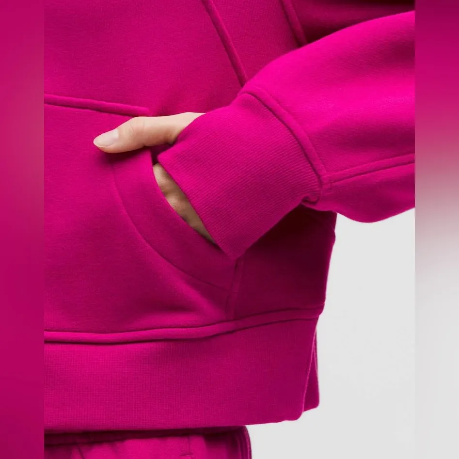 Lululemon NWT Scuba Oversized Funnel Neck Half Zip Ripened Raspberry Gold M L - Image 4