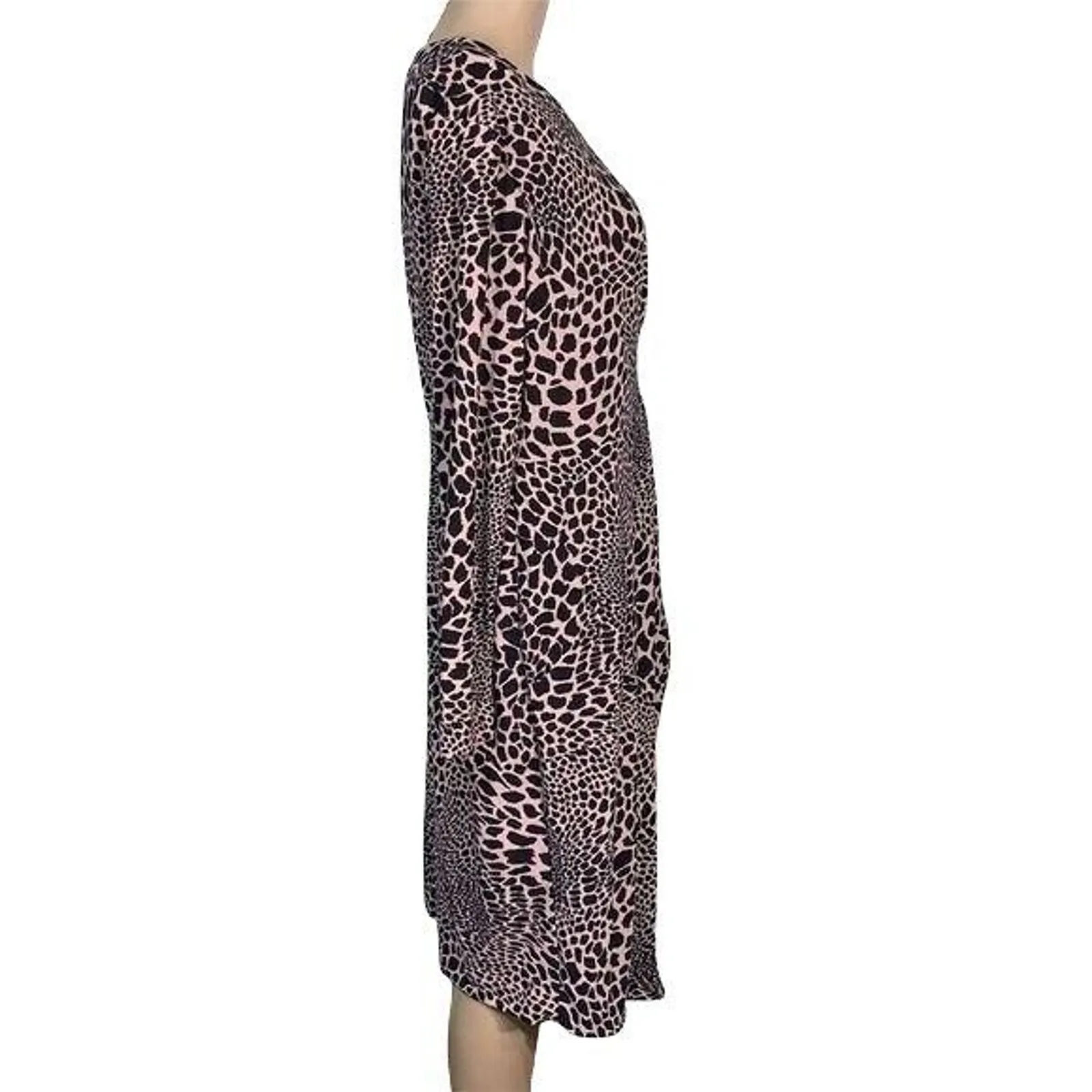 Alfani Womens Sheath Dress Stretchy Animal Cheetah Print Pink Black Small - Image 6
