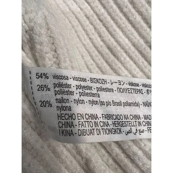 Zara Ivory Blush Soft Viscose Blend‎ Cropped Pullover Sweater Women's Small - Image 6