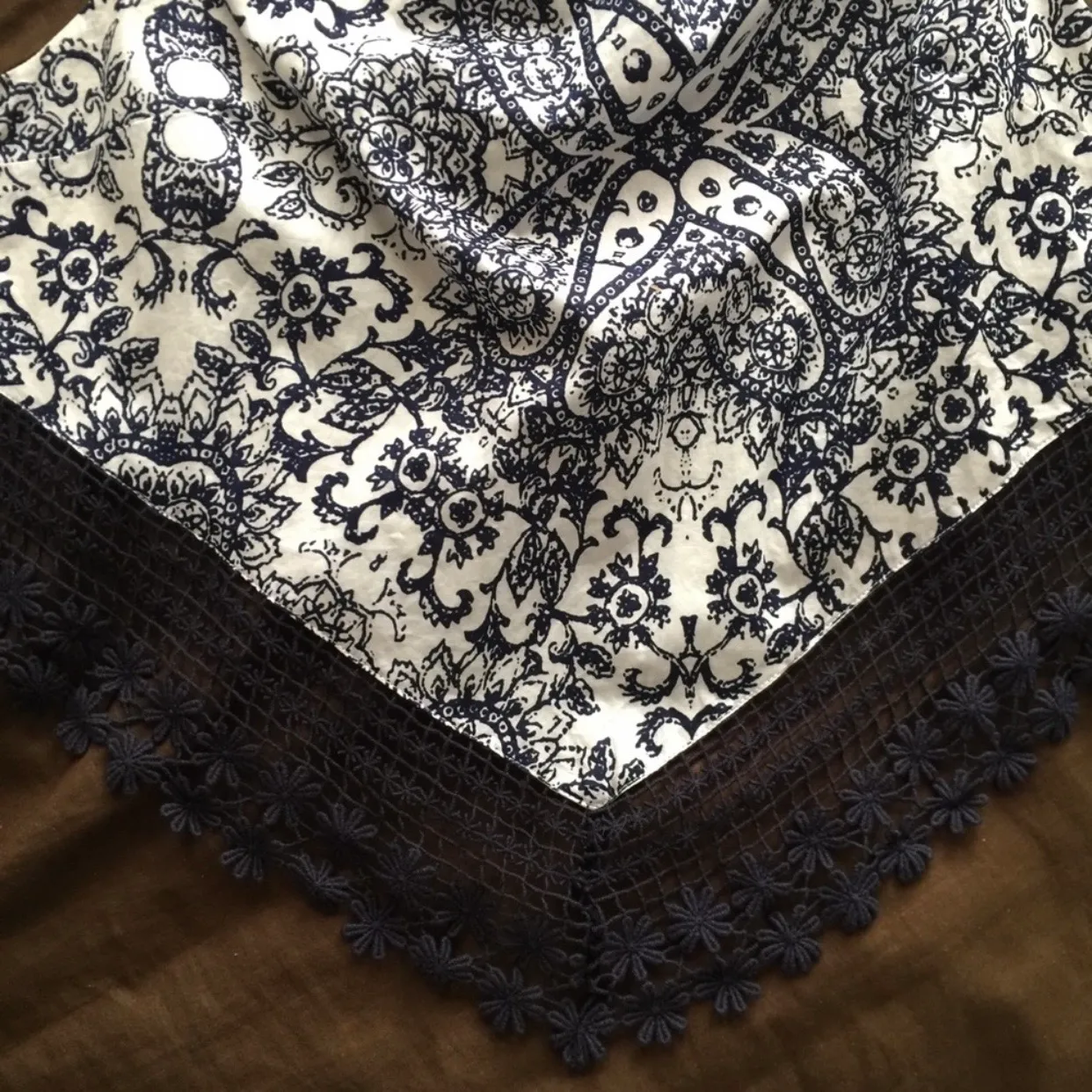 Crochet Handkerchief Scarf Bandana Backless Halter Top - Image 6