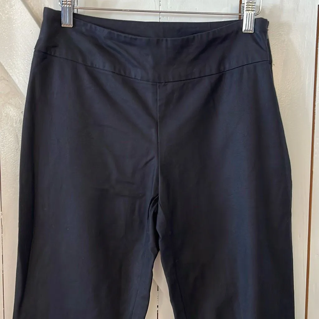 Nic+Zoe Womens Flat Front Mid Rise Straight Leg Slack Pants Black Size 6 - Image 2
