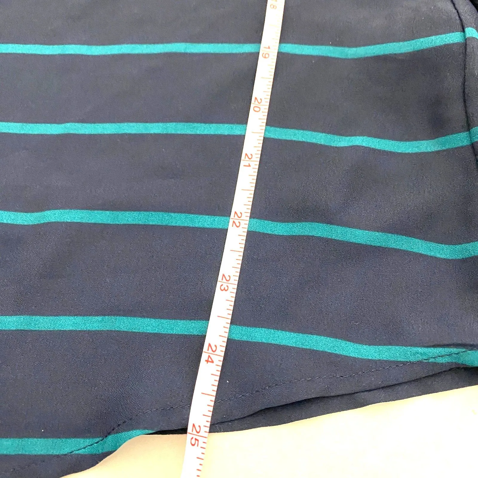 Nautica Long Sleeve Striped Blue Blouse Button Up Lightweight Nautical Top Sz S - Image 9