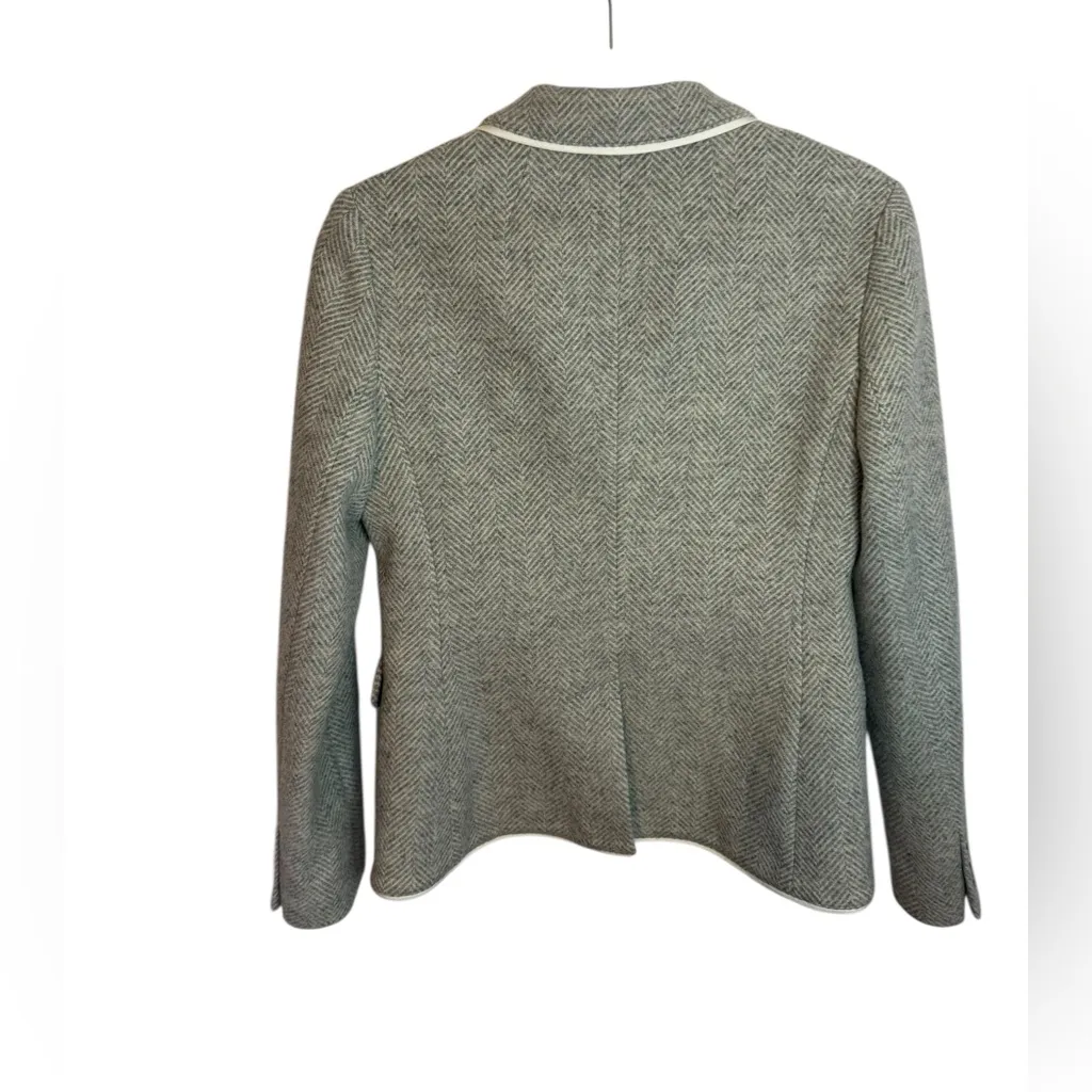 Vineyard Vines  Gray Chevron Wool Two Button Blazer - Image 2