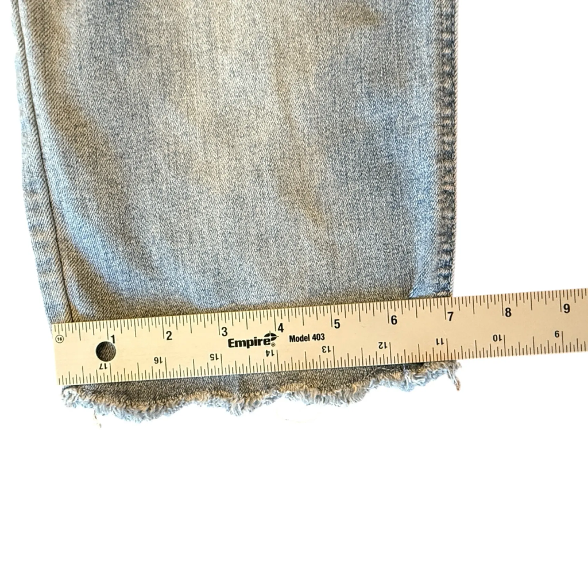 Democracy Ab Solution Tummy Control Light Wash Distressed Cropped Women’s 14 - Image 13