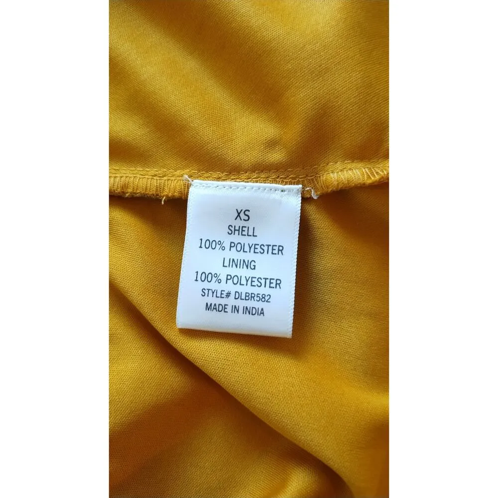 Harper Heritage floral print yellow blouse women's top 3/4 Sleeves Size XS - Image 8