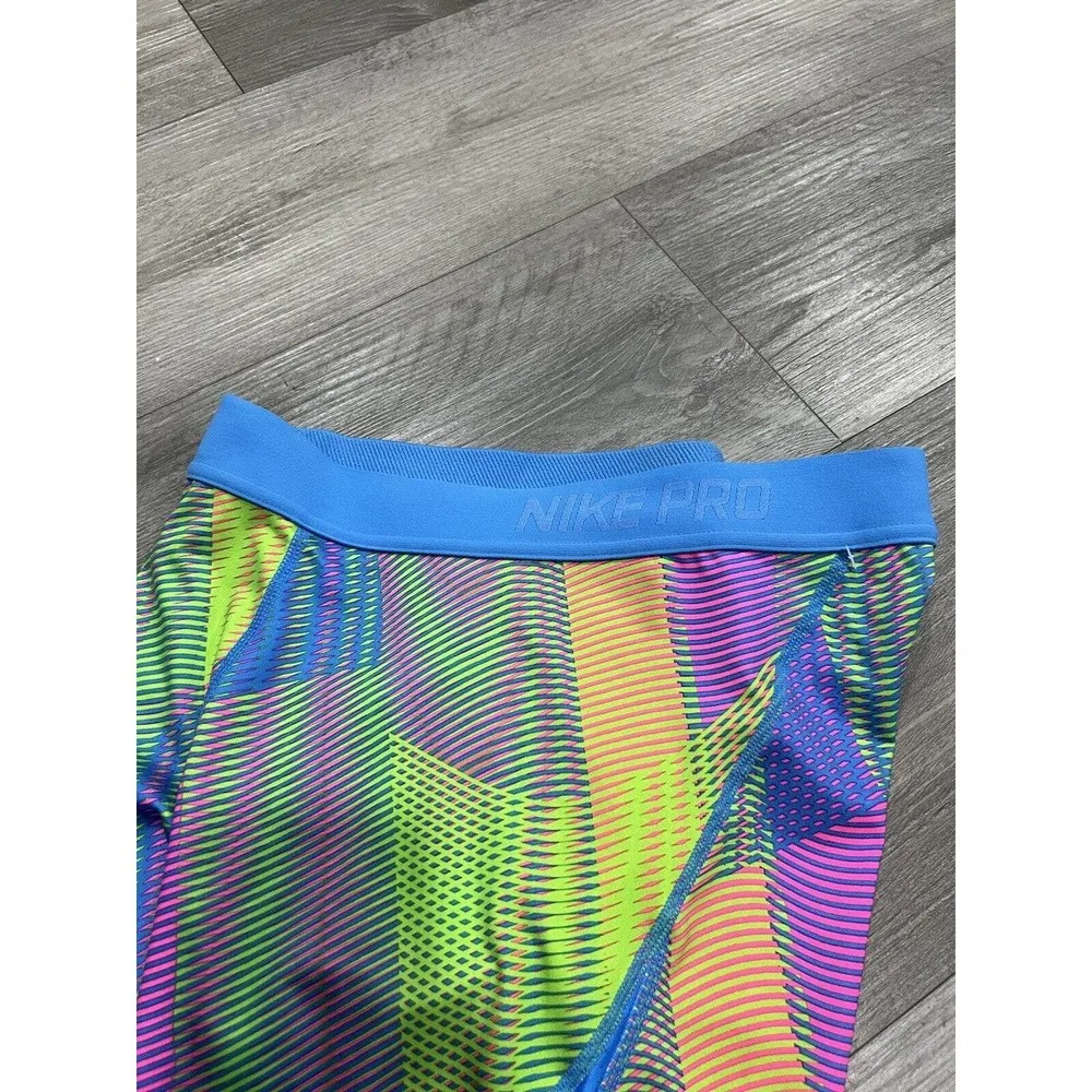 Nike Pro Hypercool Frequency Photo Blue/Pink 725475-435 Women's Training Capris - Image 5