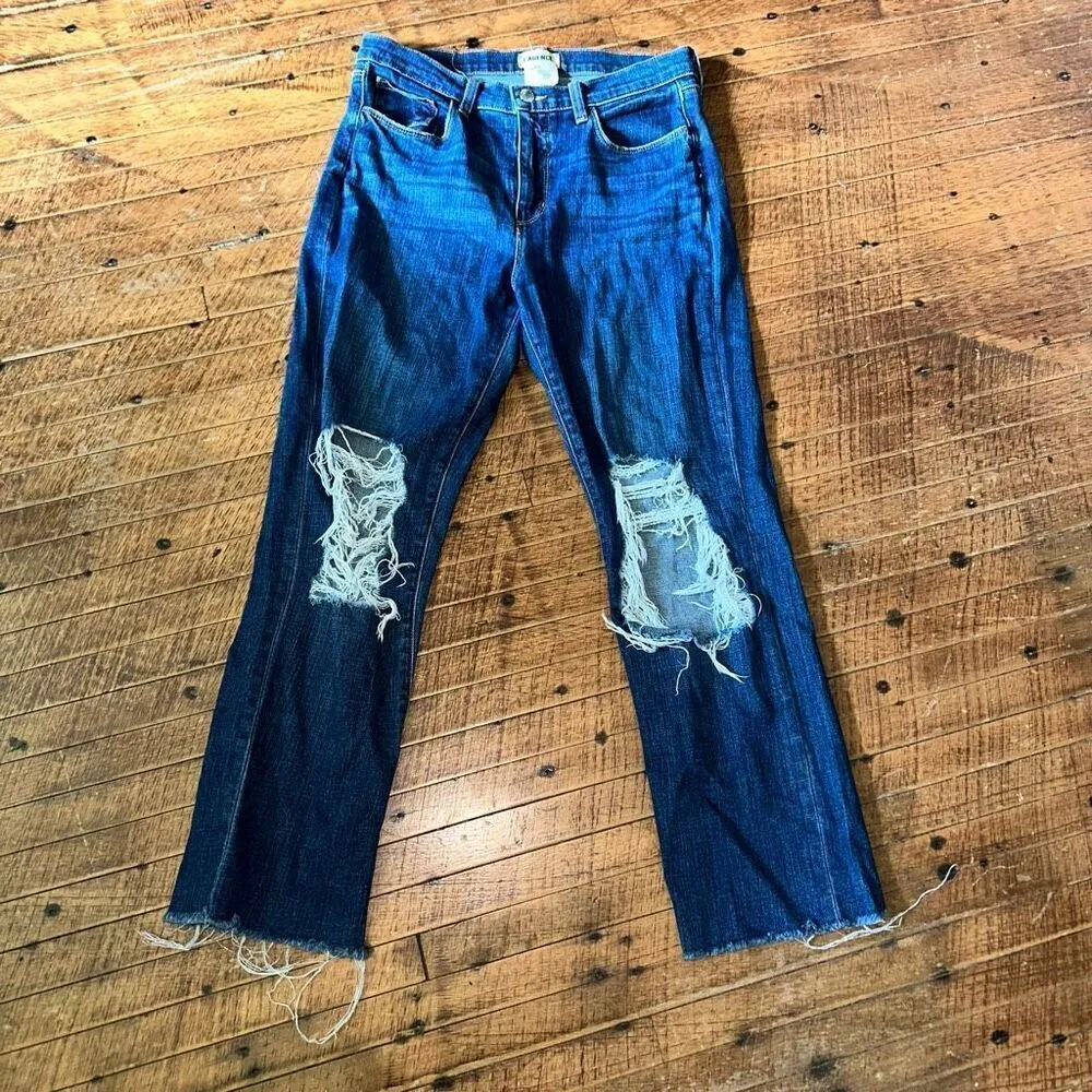 L’Agence Jordan high rise distressed 28 cropped straight jeans - Image 3