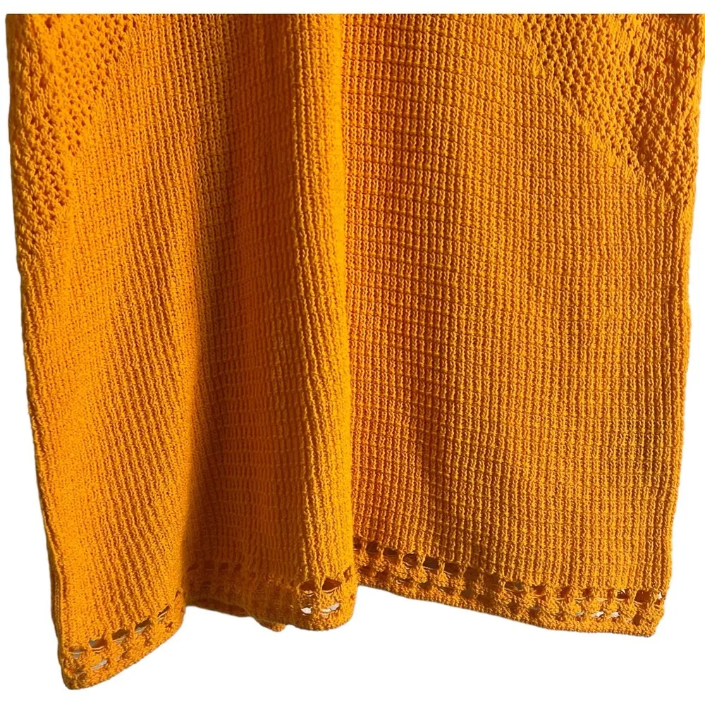 H&M Orange Short Sleeve Crewneck Knit Sweater Dress Size M - Image 10