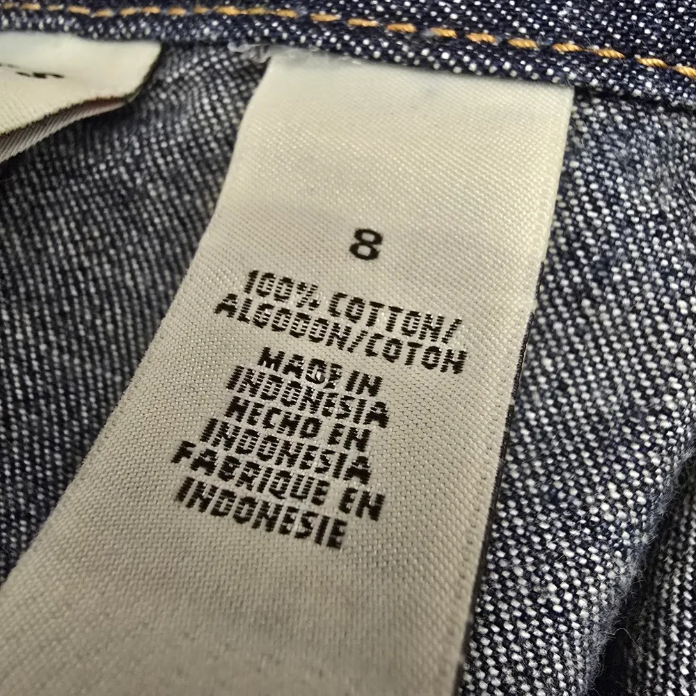 {8} Axcess By Liz Claiborne Military Soldier Jean Jacket Cyber Punk Vintage Blue - Image 10