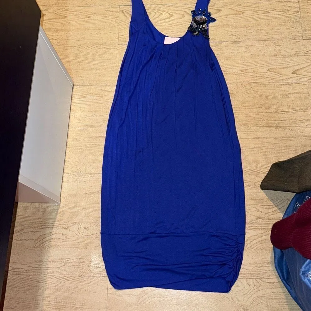 Romeo and Juliet couture blue dress  it has a sequin flower on the left strap of - Image 4