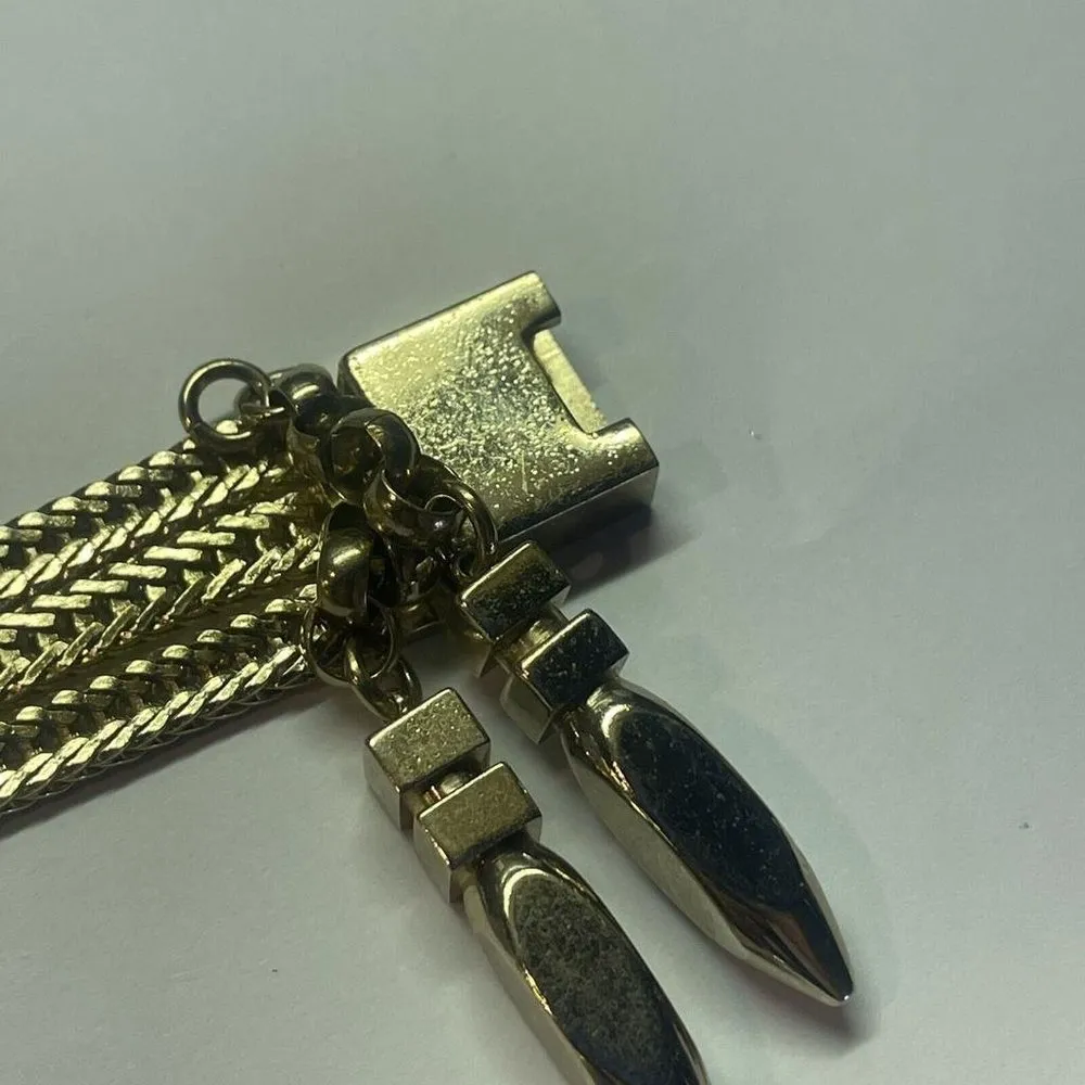 Women’s Gibson Series Signed Monet Necklace Chain / Bracelet Gold Tone Set - Image 8