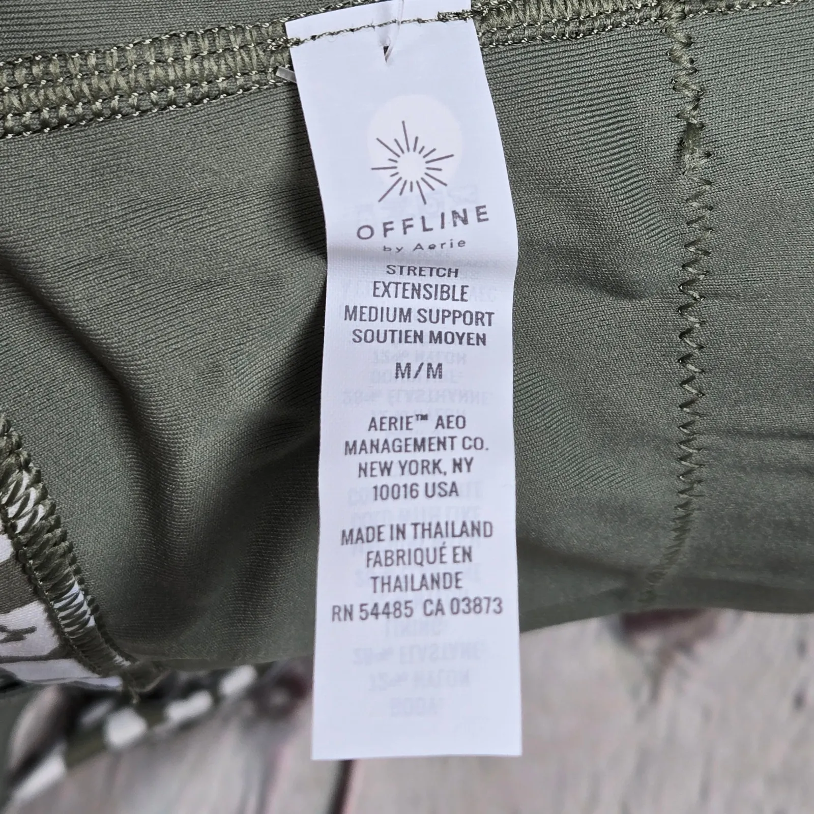 Aerie Offline Sports Bra Medium Support Floral Print Green Blue Women's M - Image 7