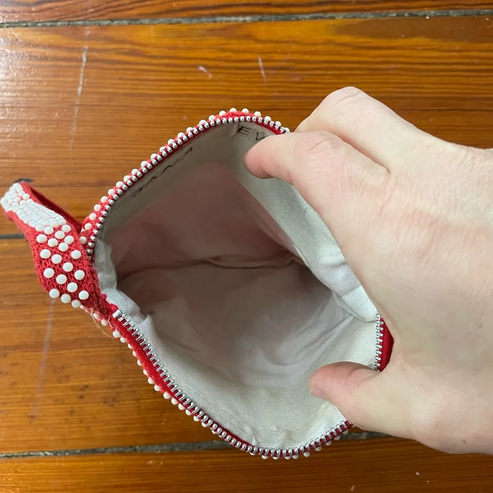 Adorable Vintage Chinese Beaded Panda Bag – Red with Fringe Detail - Image 7