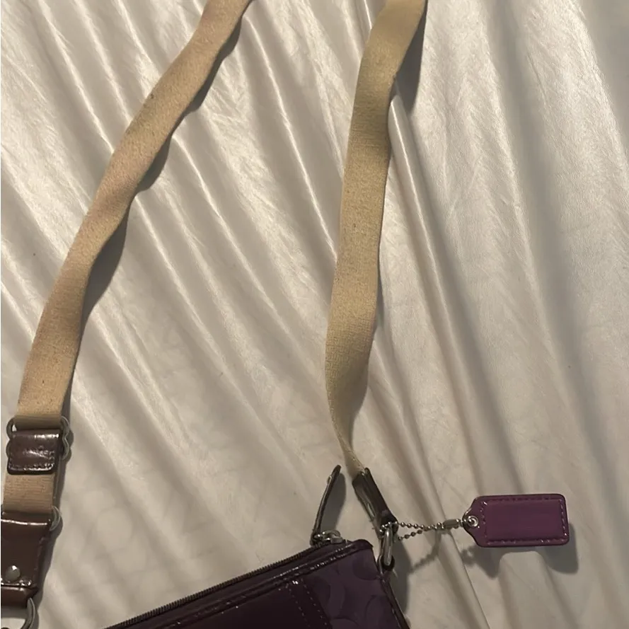 Coach Crossbody purple Canvas bag - Image 2