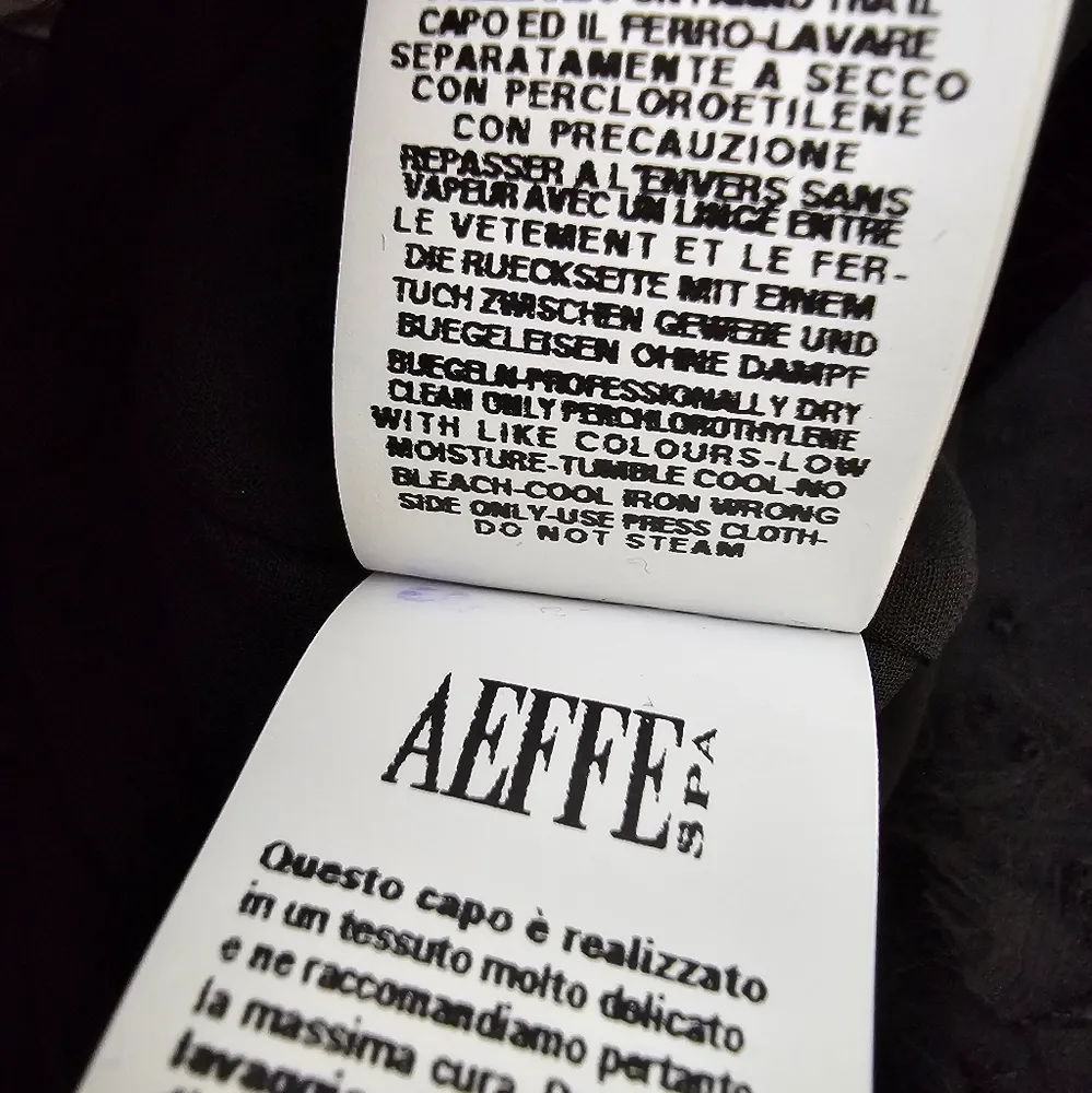 Alberta Ferreti Vintage Black Tissu Fabric Silk sheer feather cape effect sz 4 - Image 15