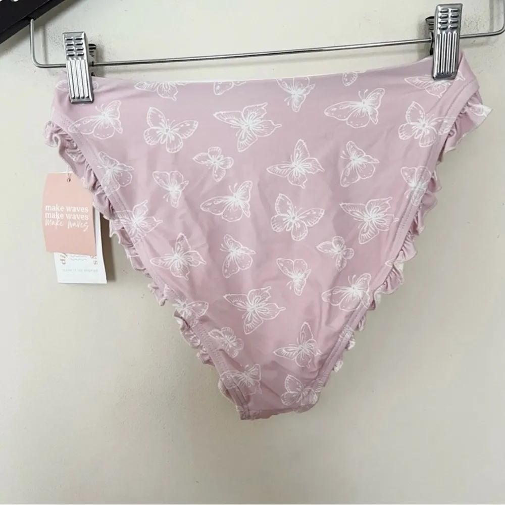Dippin Daisy's Women's Pacifica Bikini Bottom NEW Size Small Pink Butterfly - Image 5