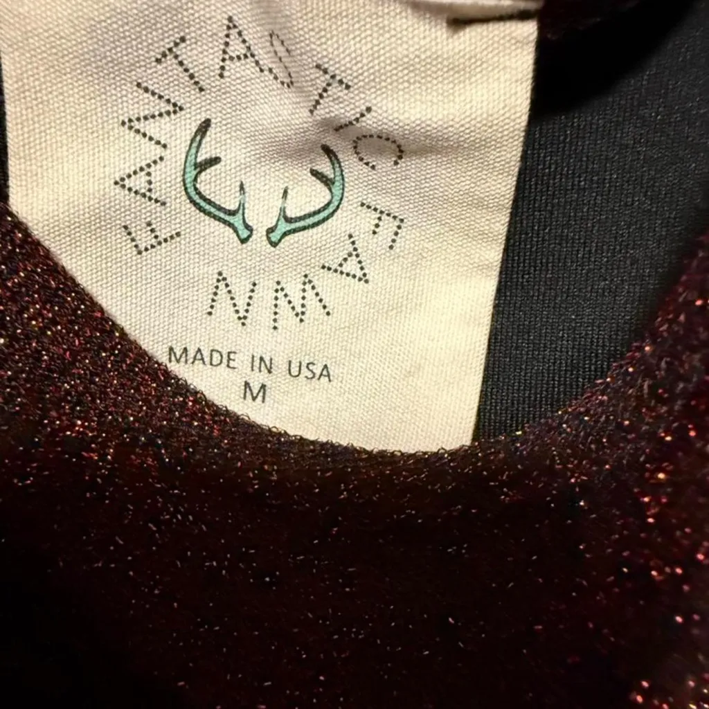 Fantastic Fawn  Sparkling Red Cold Shoulder Top - Image 2