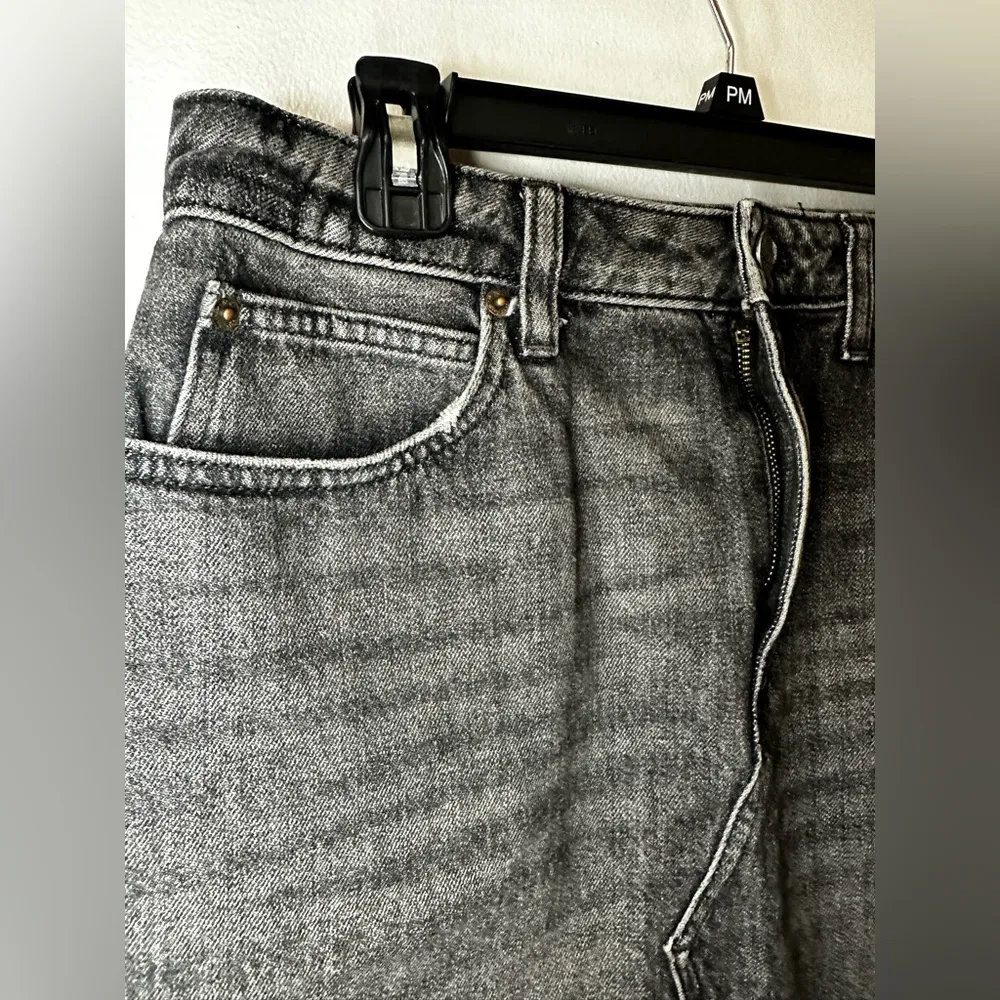 Free People Bailey Maverick Mini Skirt Women's Size 30 Frayed Raw Hem Denim - Image 8