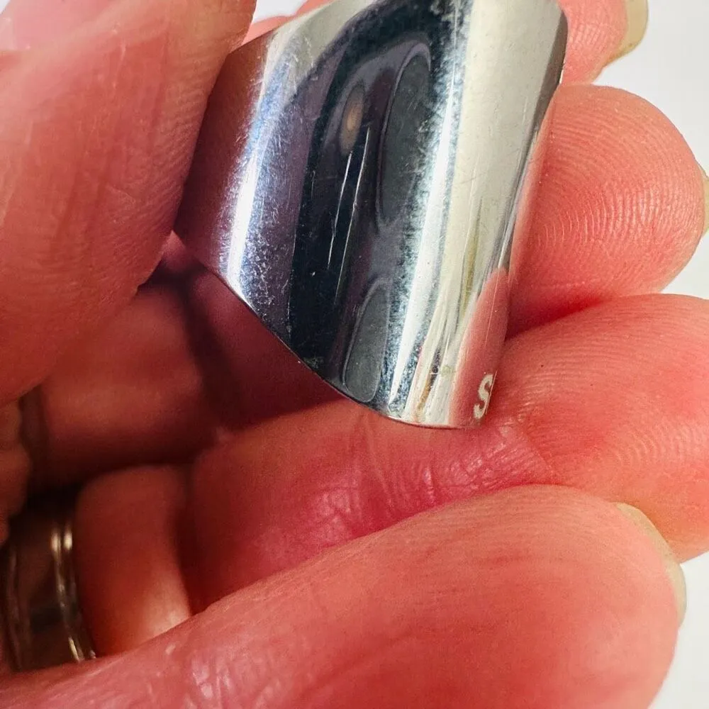 Christian Dior Secret Keyhole Ring Silver Tone‎ Size 7 - Image 5