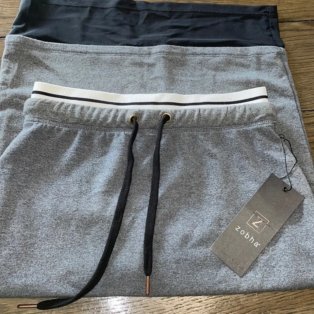 NWT Charcoal Leah Midi Skirt French Terry flaw - Image 2